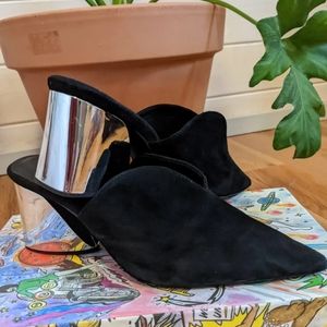 Jeffrey Campbell Mule with Chrome Heel